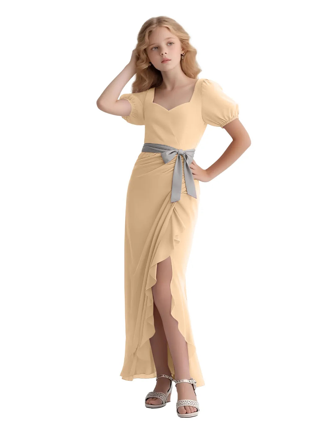 Long Chiffon Junior Bridesmaid Dresses