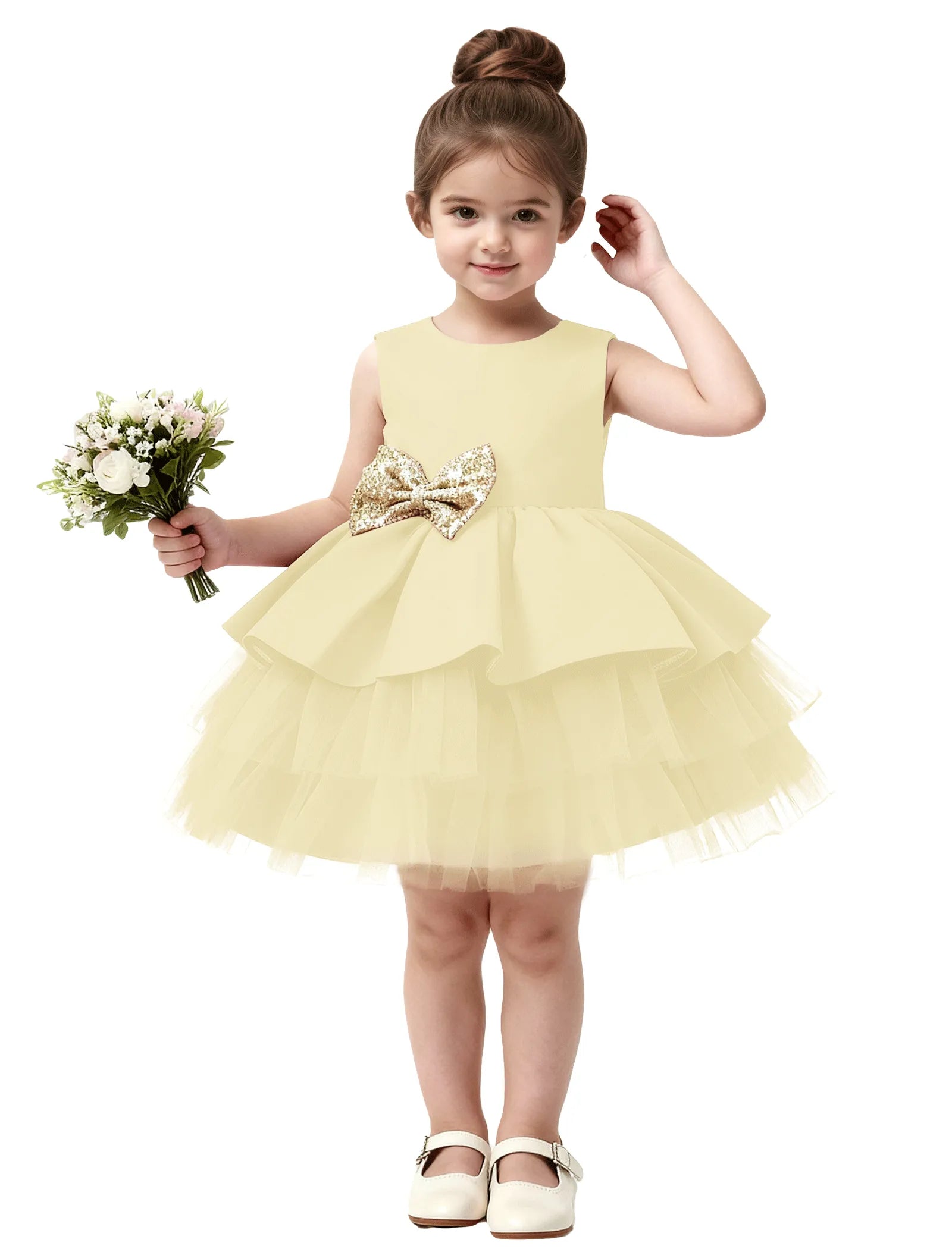 Vestido de princesa sin mangas de encaje