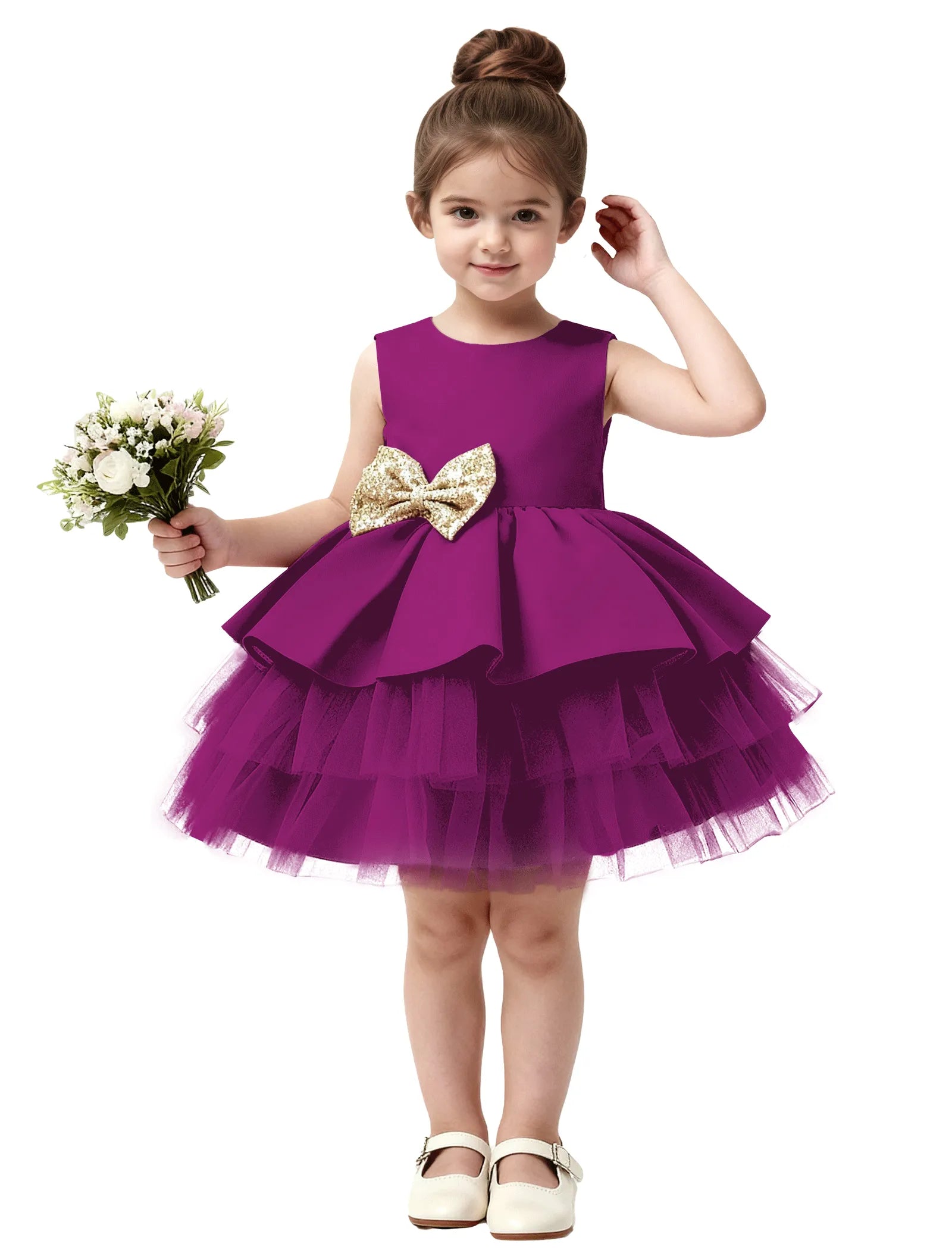 Vestido de princesa sin mangas de encaje