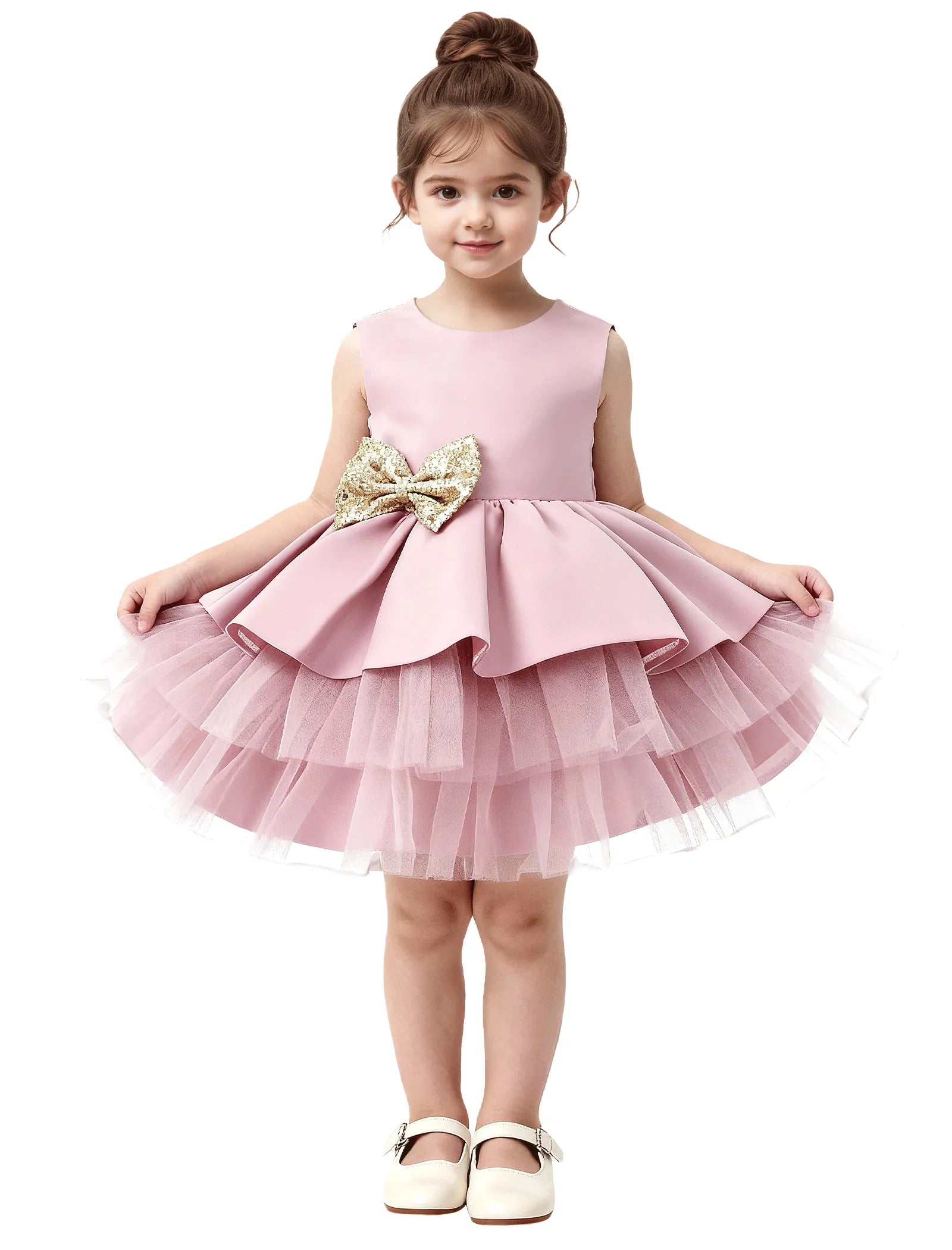 Vestido de princesa sin mangas de encaje
