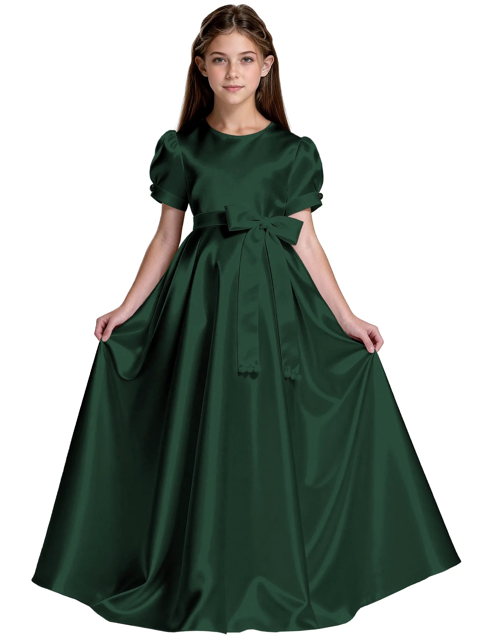 Princess-Inspired Satin Gown for Special Occasions
