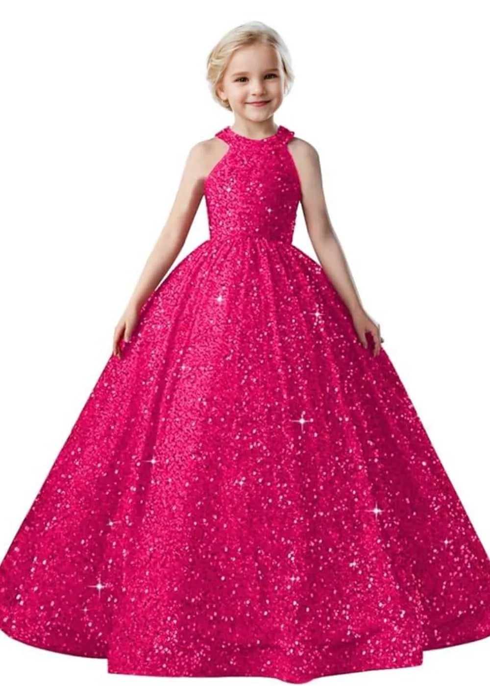 Sparkle Halter Princess Dress for Girls