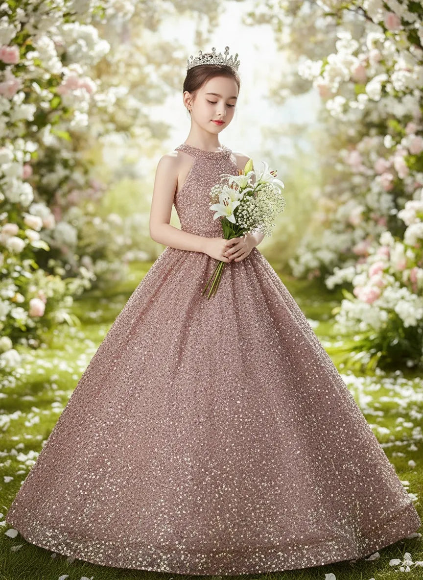 Sparkle Halter Princess Dress for Girls