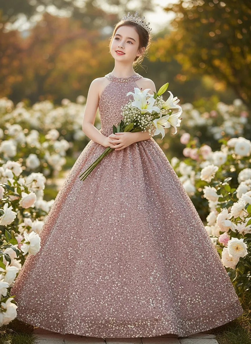 Sparkle Halter Princess Dress for Girls