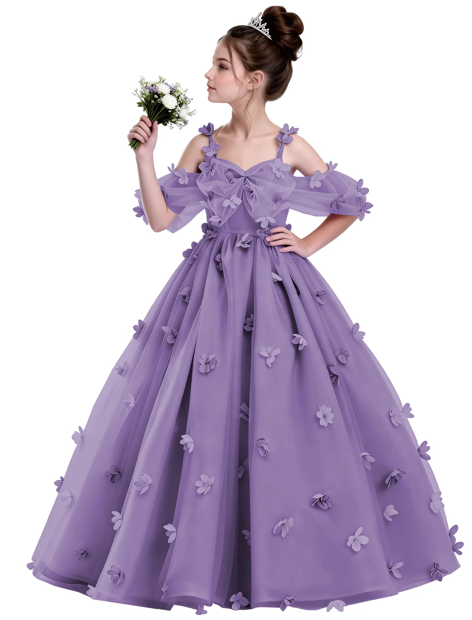 Spitzenkleid mit schulterfreiem Design