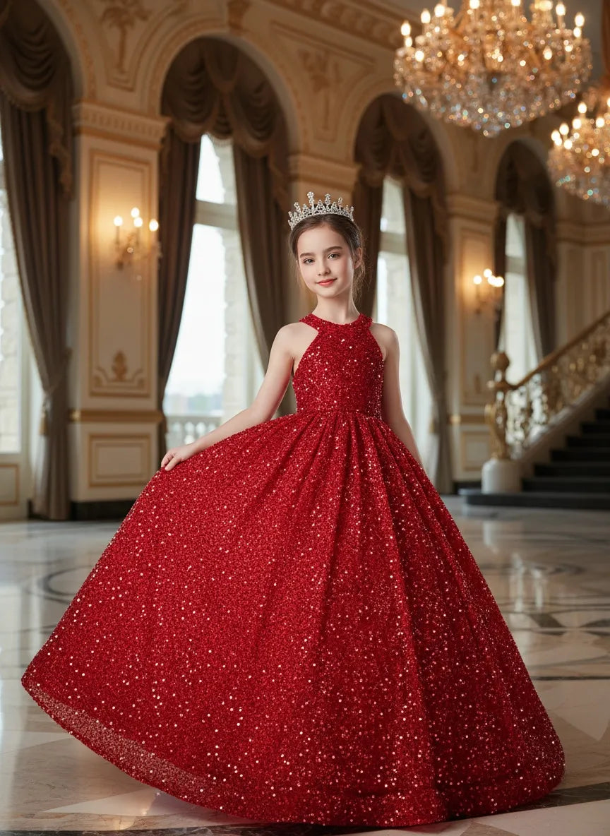 Sparkle Halter Princess Dress for Girls