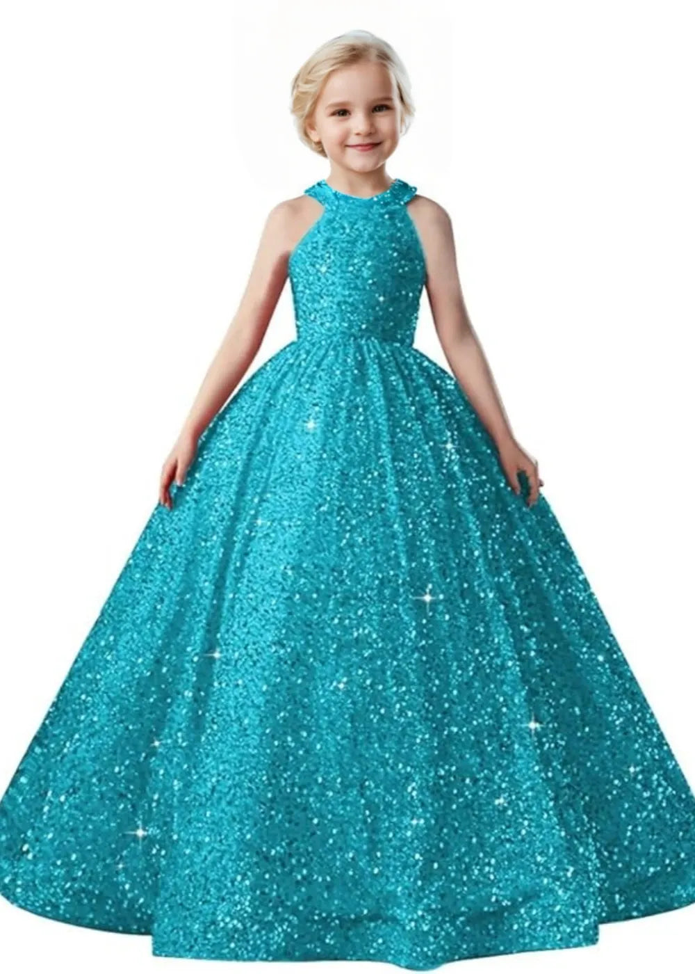 Sparkle Halter Princess Dress for Girls