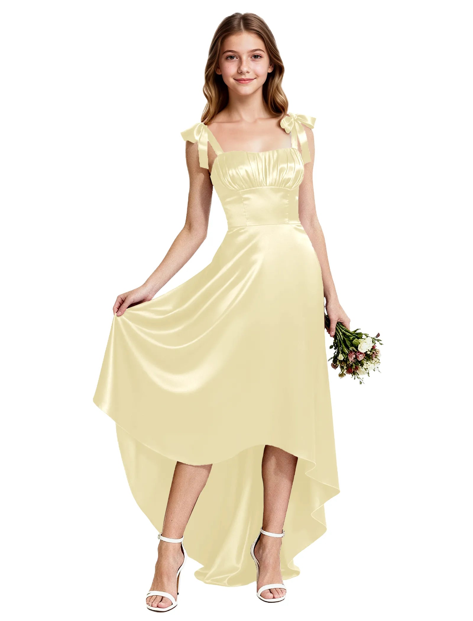 Vestido de princesa sin mangas de encaje
