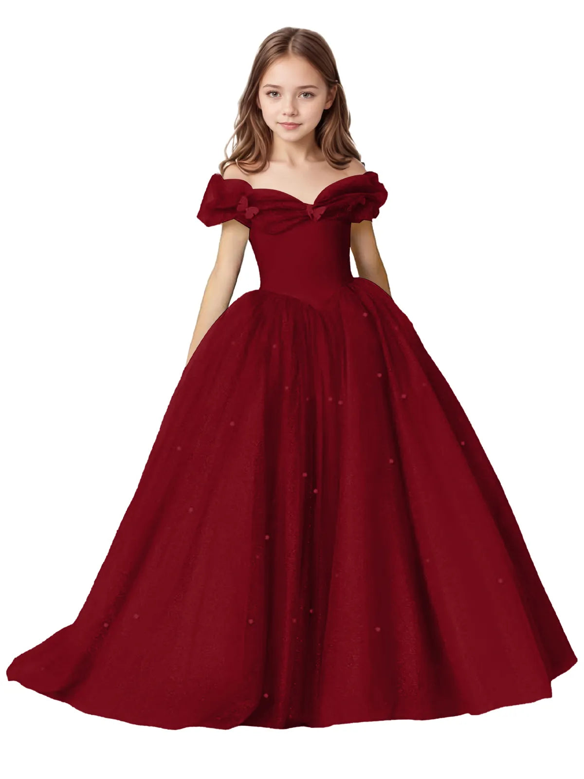 Luna Pearl-Embellished Flower Girl Ball Gown