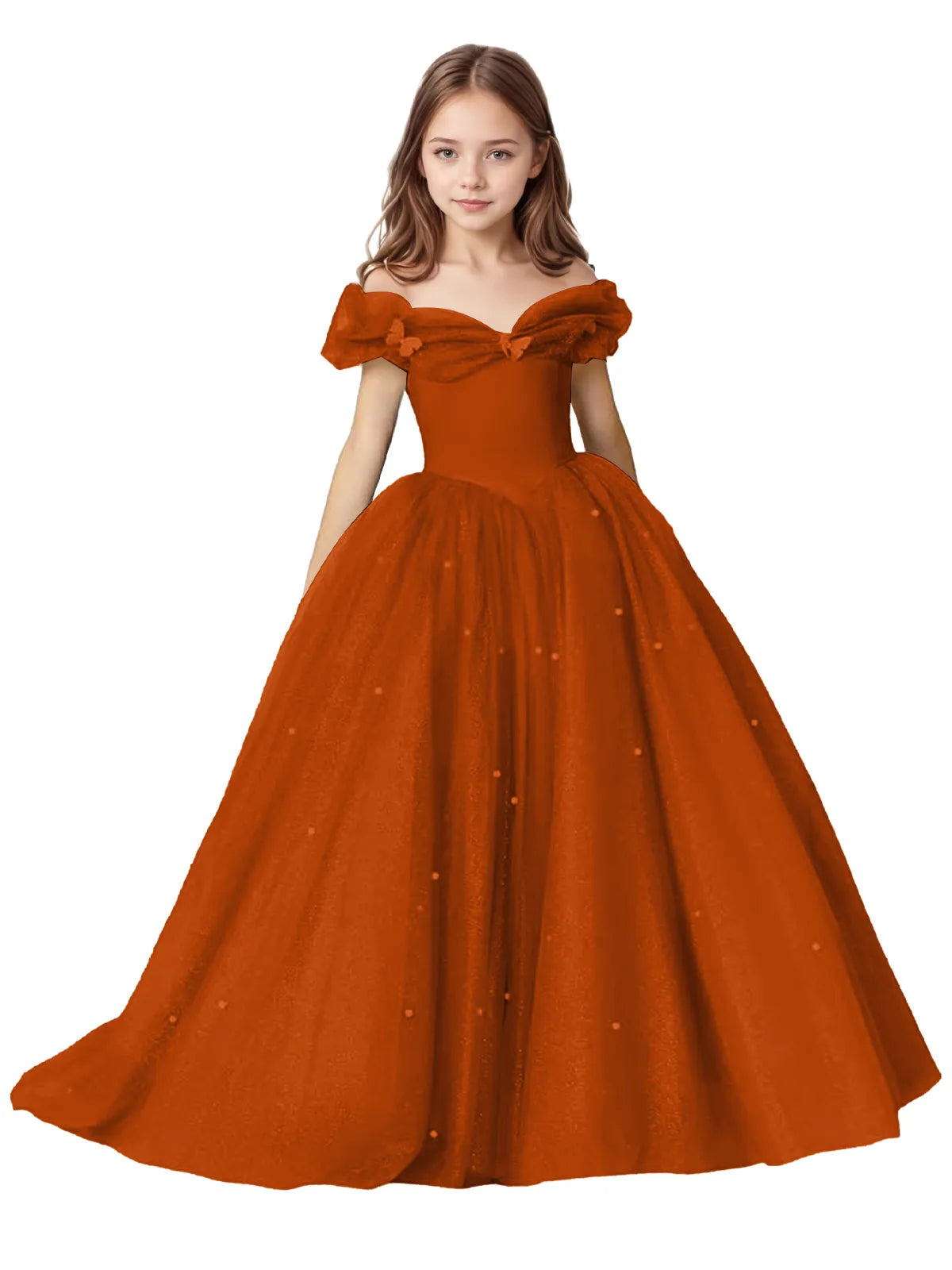Luna Pearl-Embellished Flower Girl Ball Gown