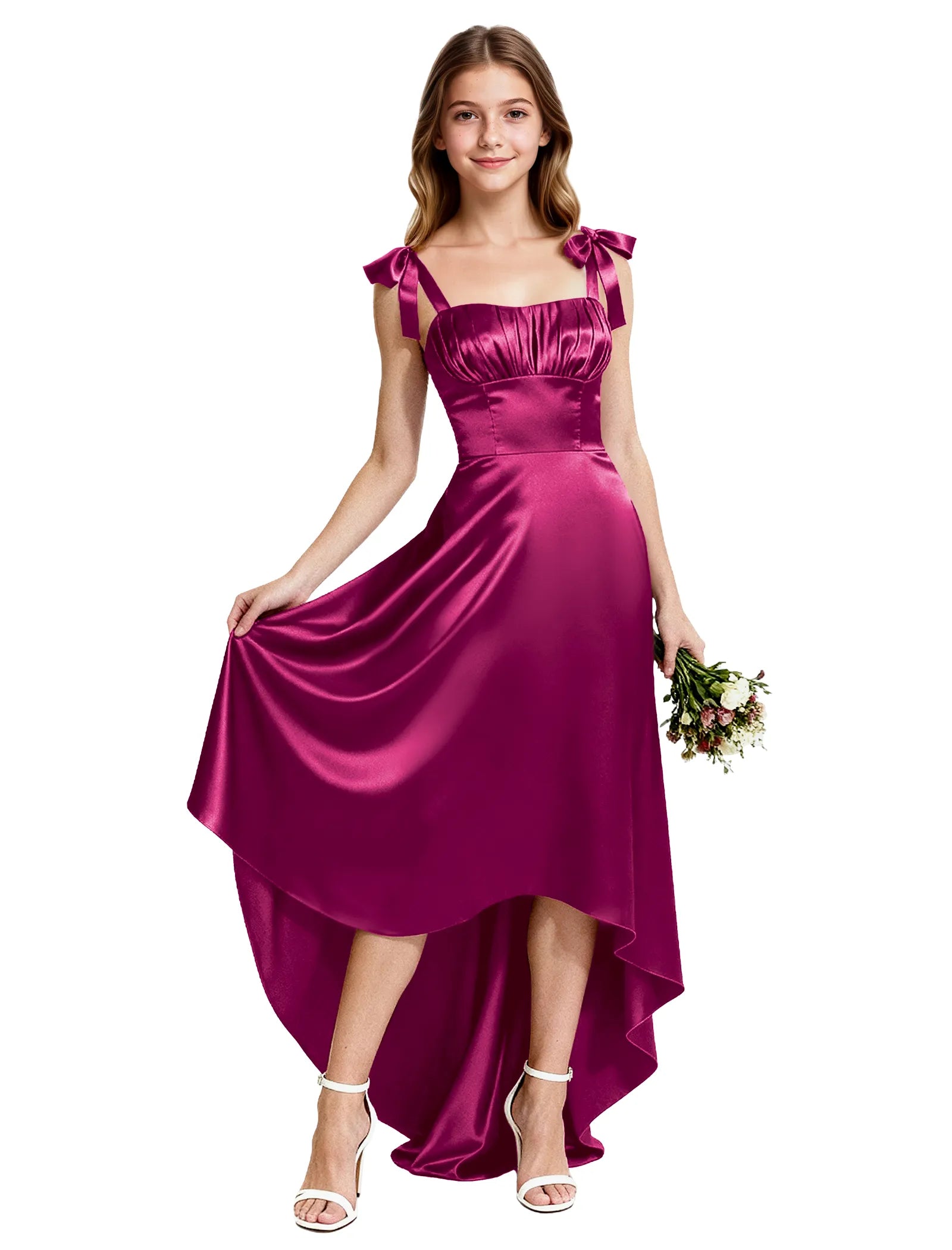 Vestido de princesa sin mangas de encaje