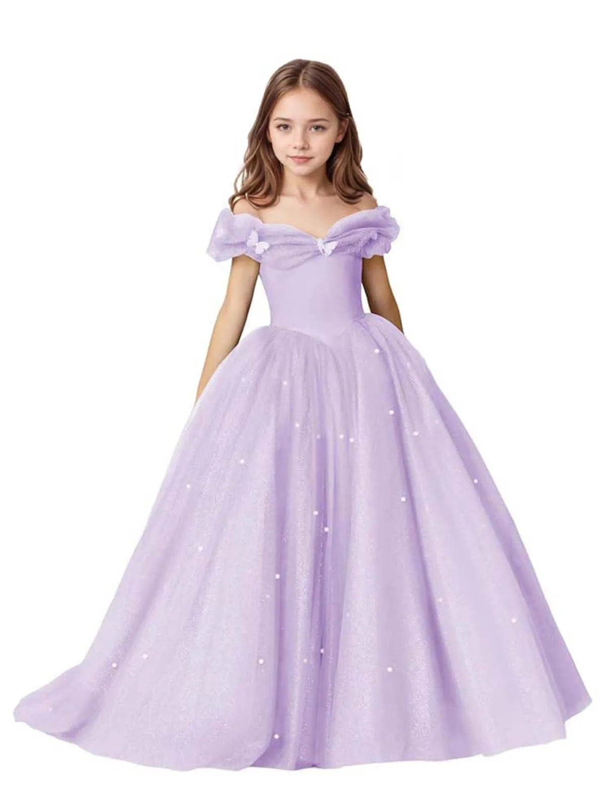 Luna Pearl-Embellished Flower Girl Ball Gown