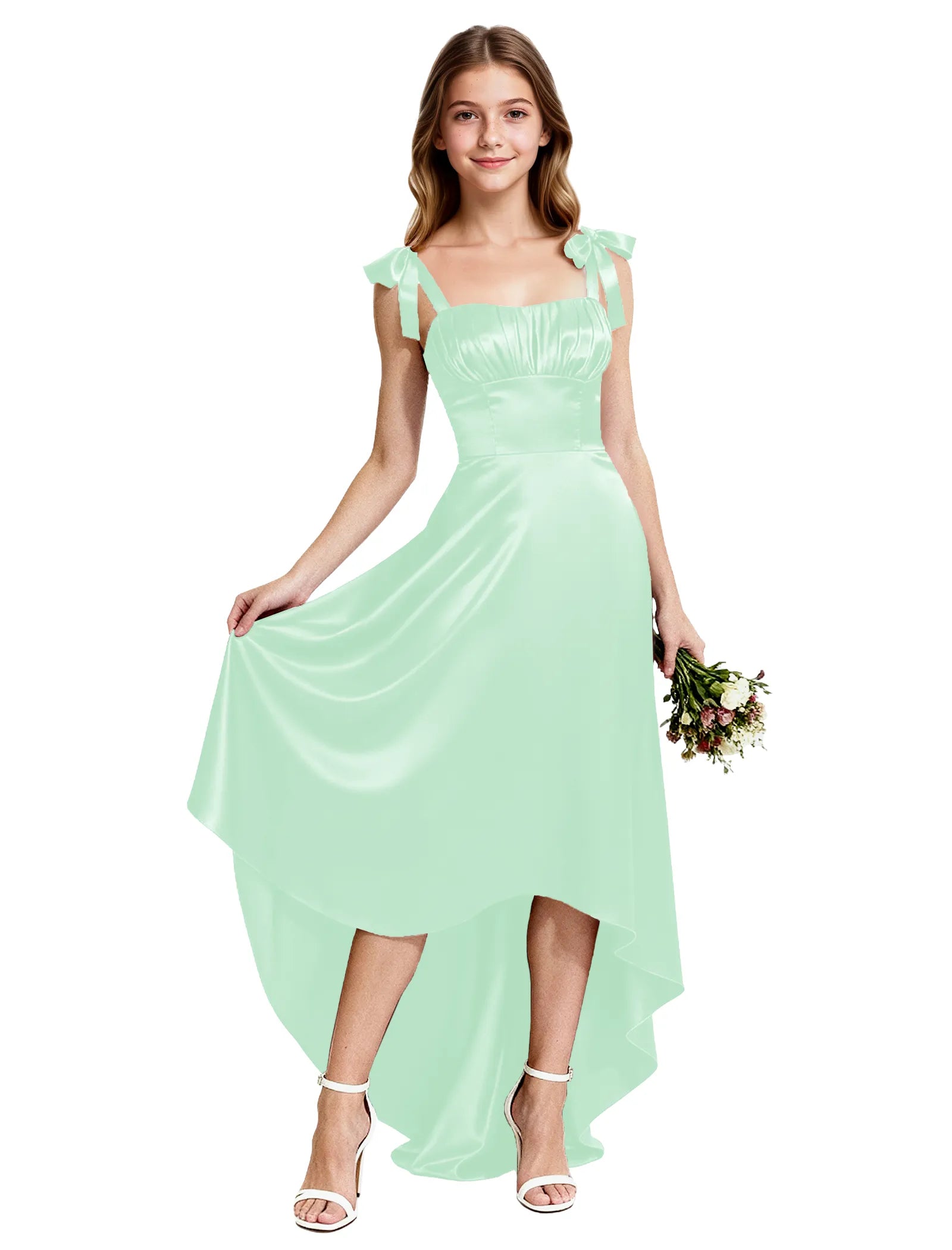 Vestido de princesa sin mangas de encaje