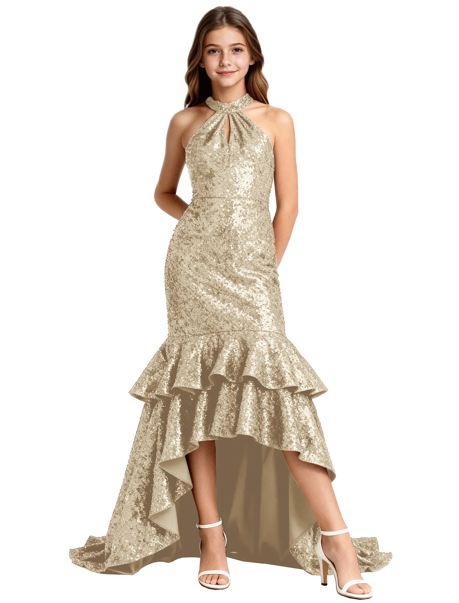 Elegant Party Dress for Girls With Glitter and Flare