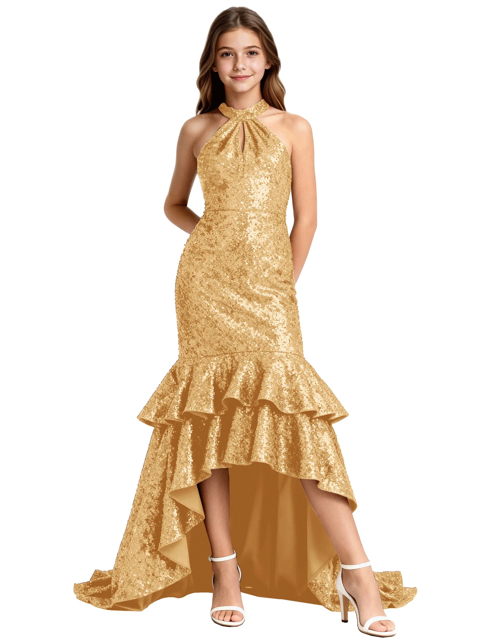 Elegant Party Dress for Girls With Glitter and Flare