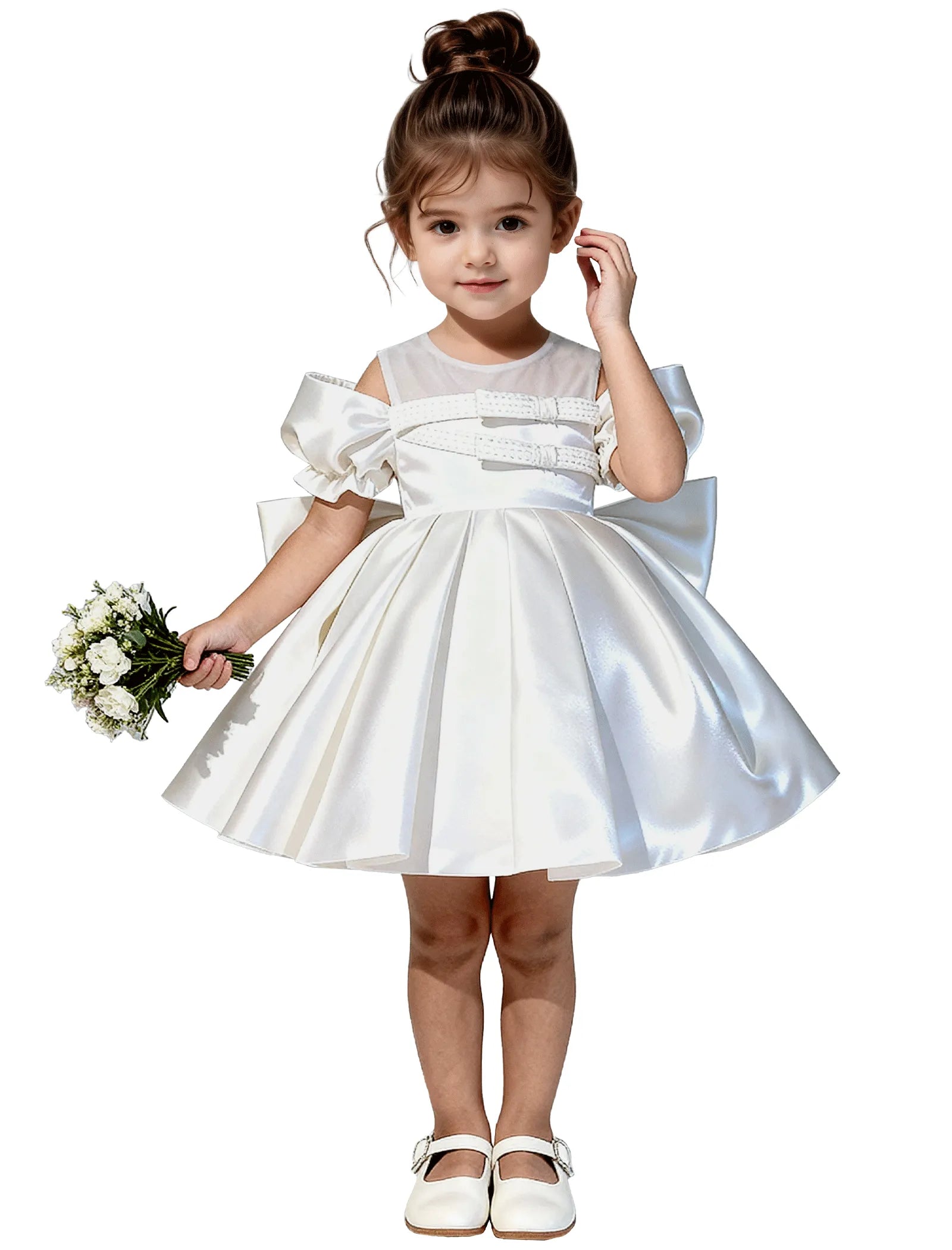 Vestido de princesa sin mangas de encaje