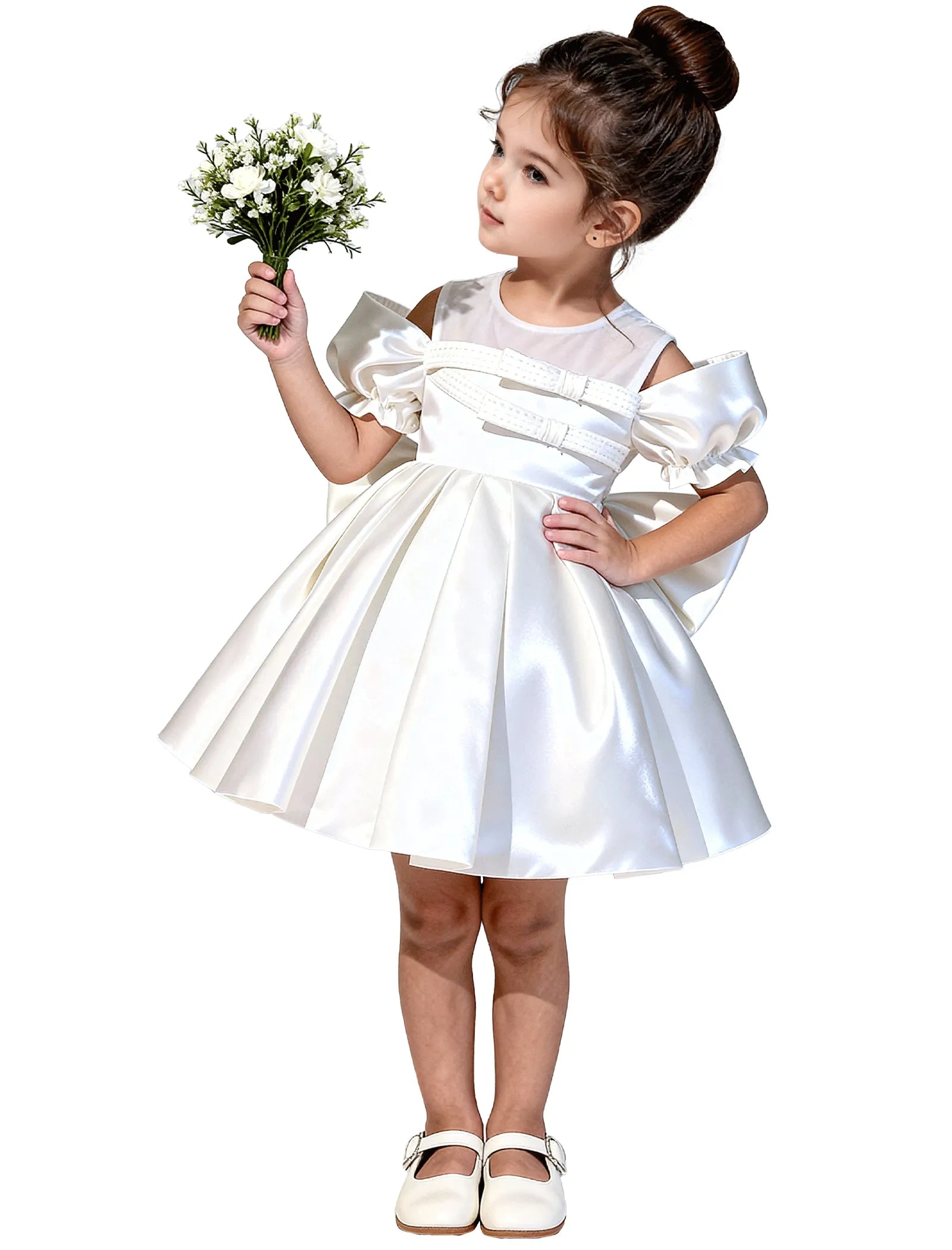 Vestido de princesa sin mangas de encaje