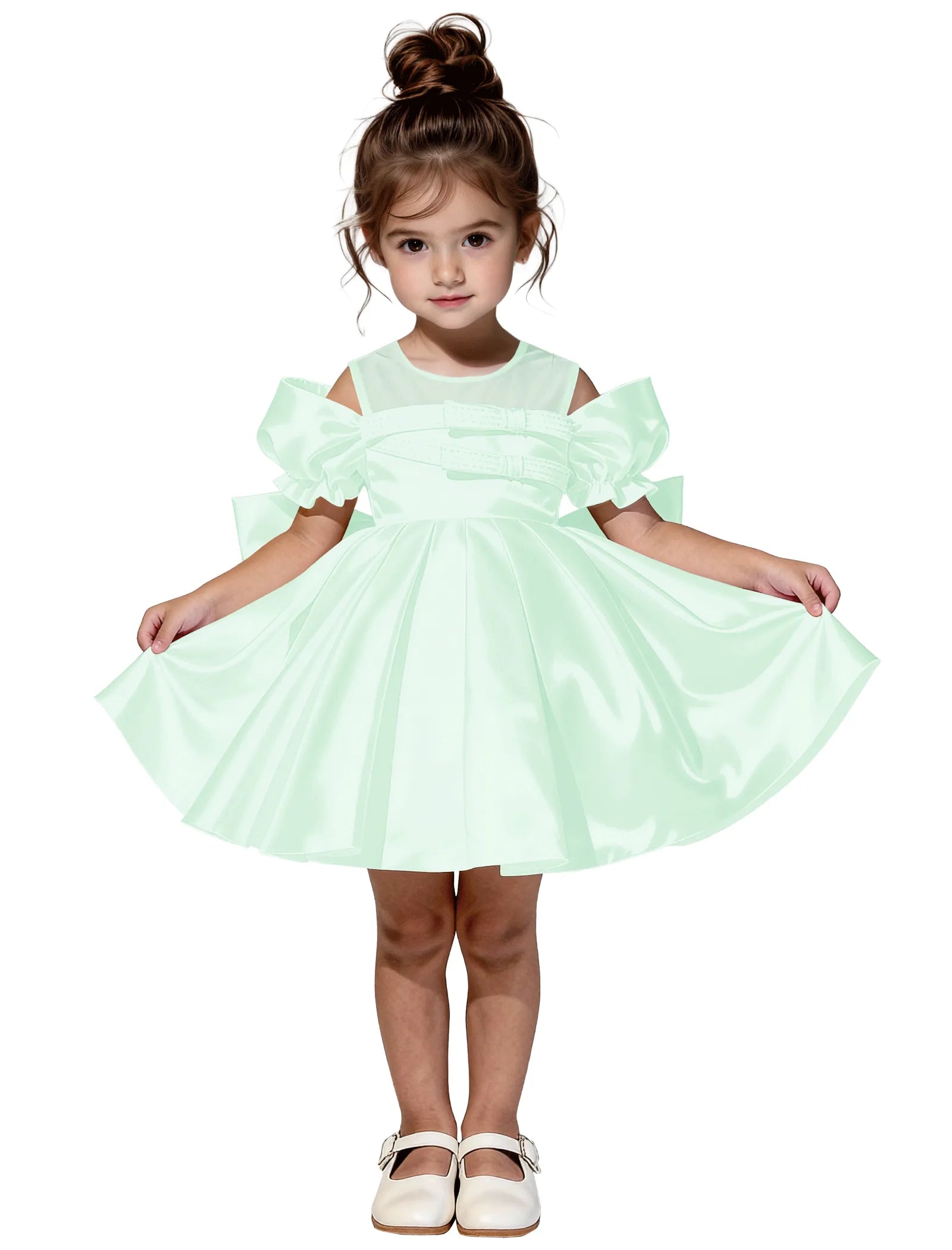 Toddler Girl Formal Dresses With Bow Detail and Structured Style | Fynony