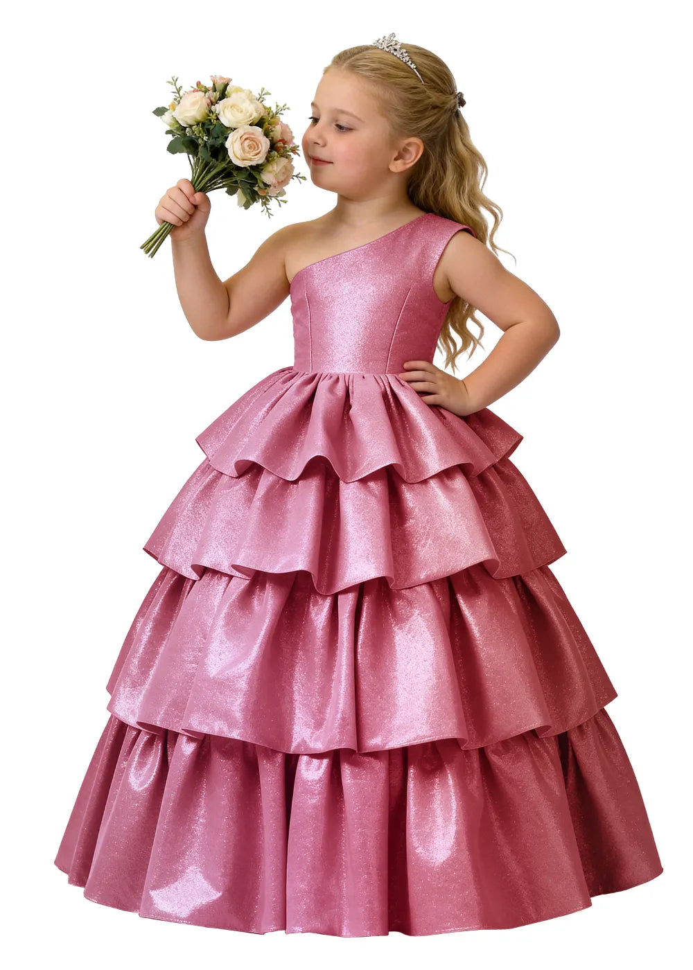 Vestido de princesa sin mangas de encaje