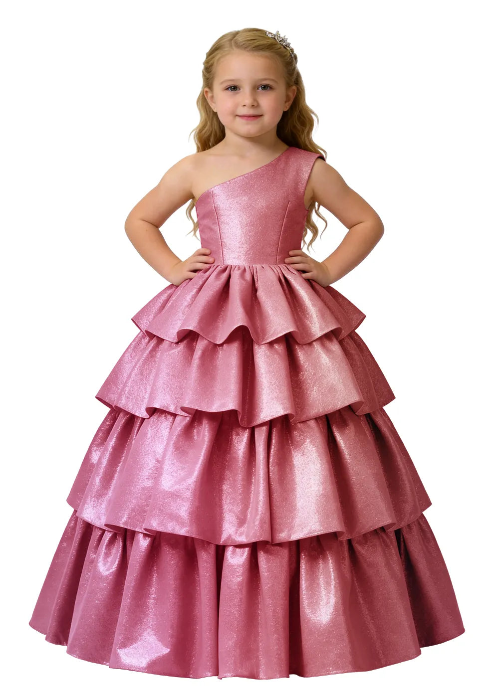 Vestido de princesa sin mangas de encaje