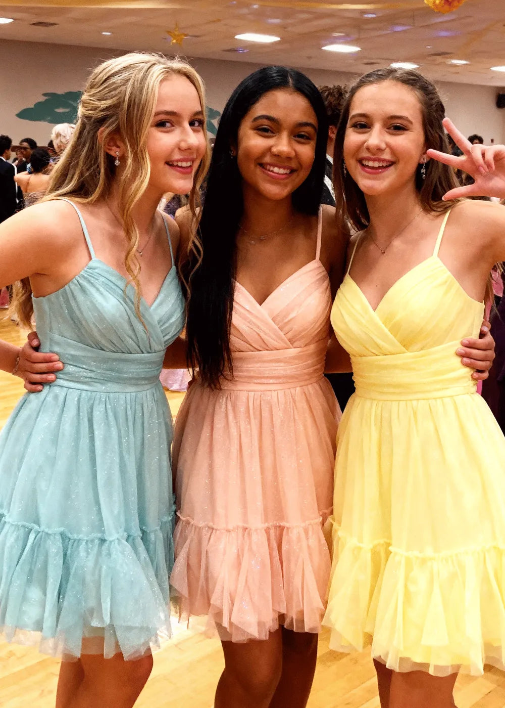 Aurora Ruched Tulle Mini Dress