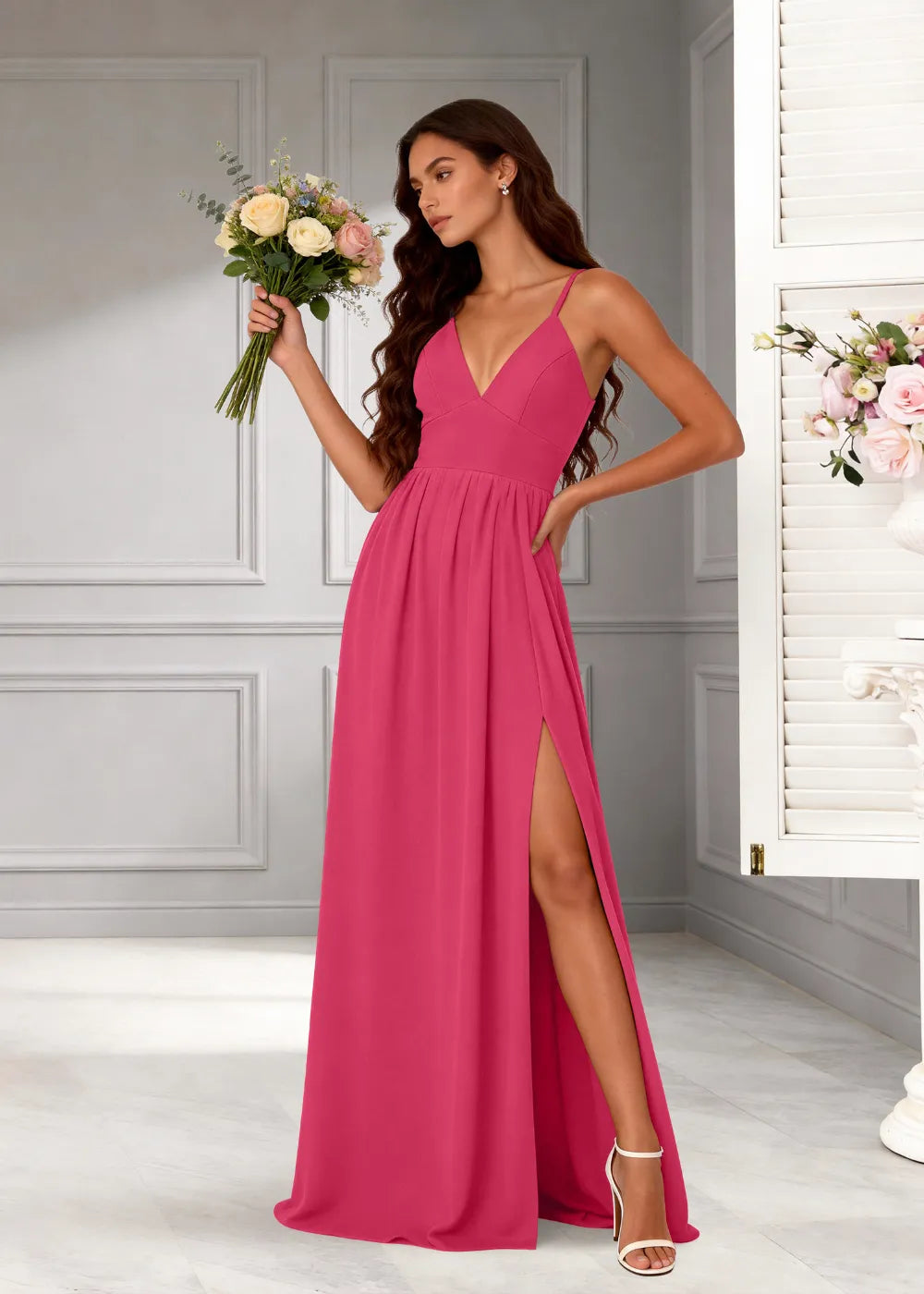 Midnight Muse Spaghetti Strap Evening Gown