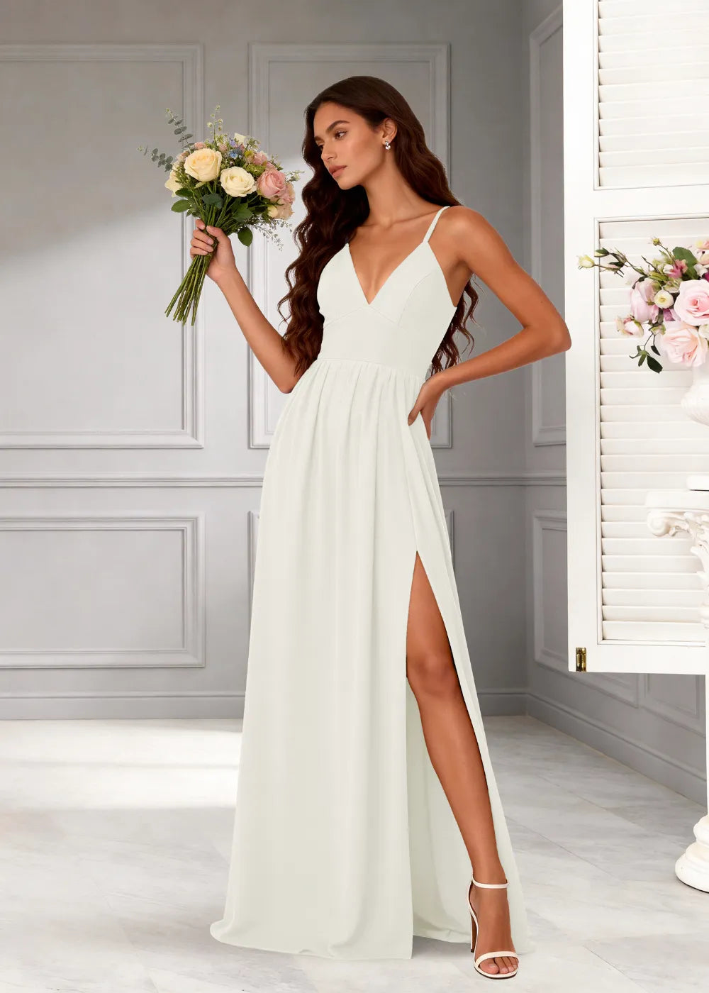 Midnight Muse Spaghetti Strap Evening Gown