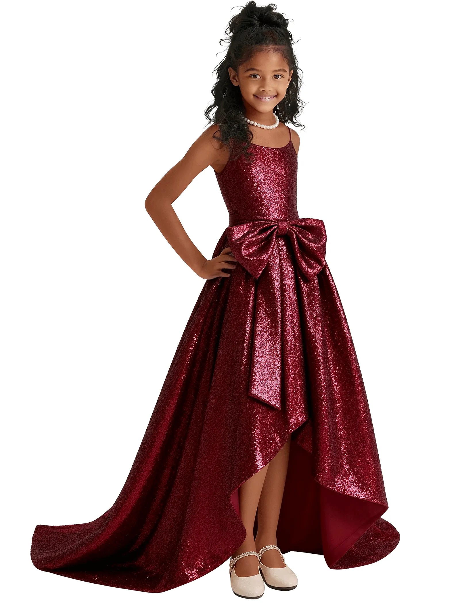 Sequin Ball Gown Party Dress for Girls