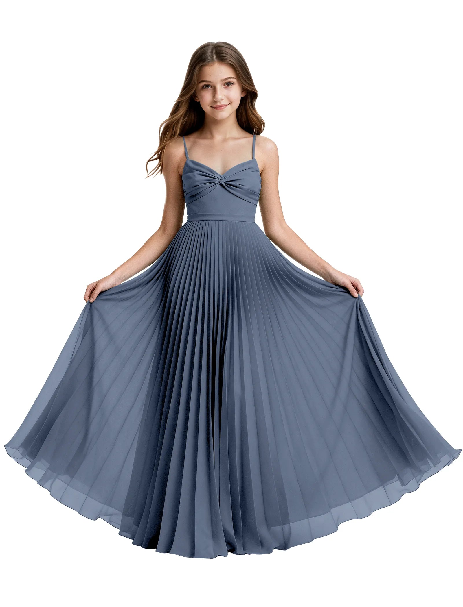 Junior Bridesmaid Spaghetti Strap Maxi Dress
