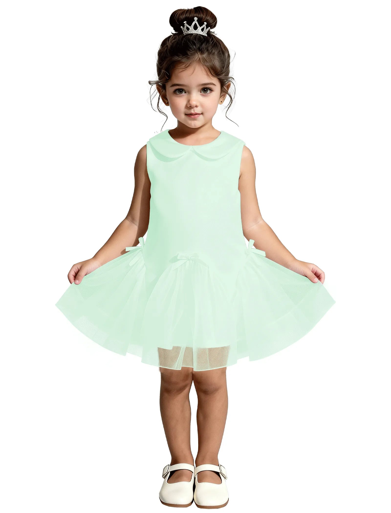 Vestido de princesa sin mangas de encaje