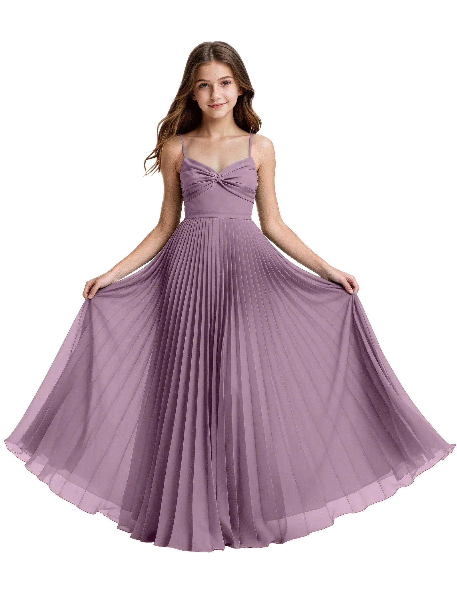 Junior Bridesmaid Spaghetti Strap Maxi Dress