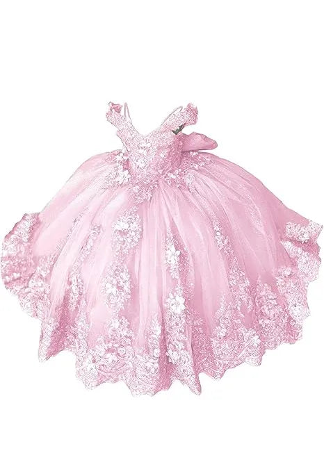 Aurora Garden Lace-Up Floral Princess Dress