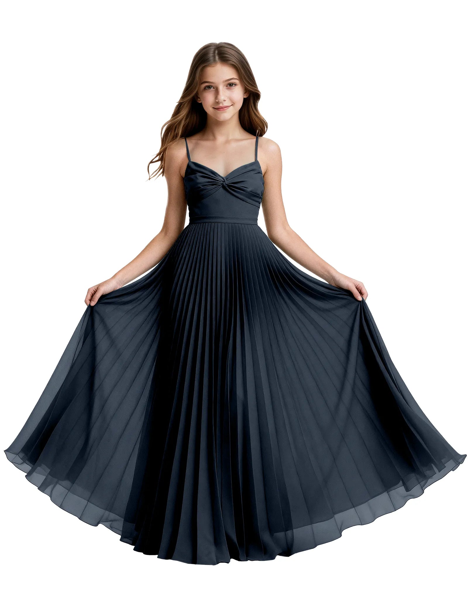 Junior Bridesmaid Spaghetti Strap Maxi Dress