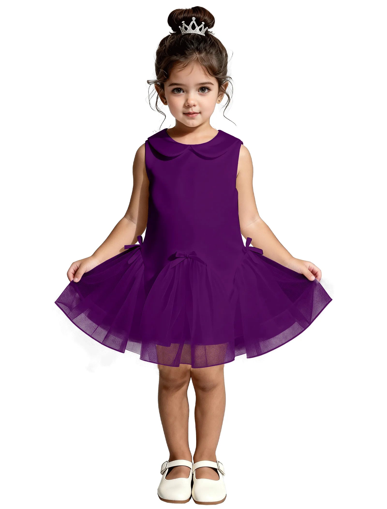 Cute Princess Dress for Toddlers with Bow Accents