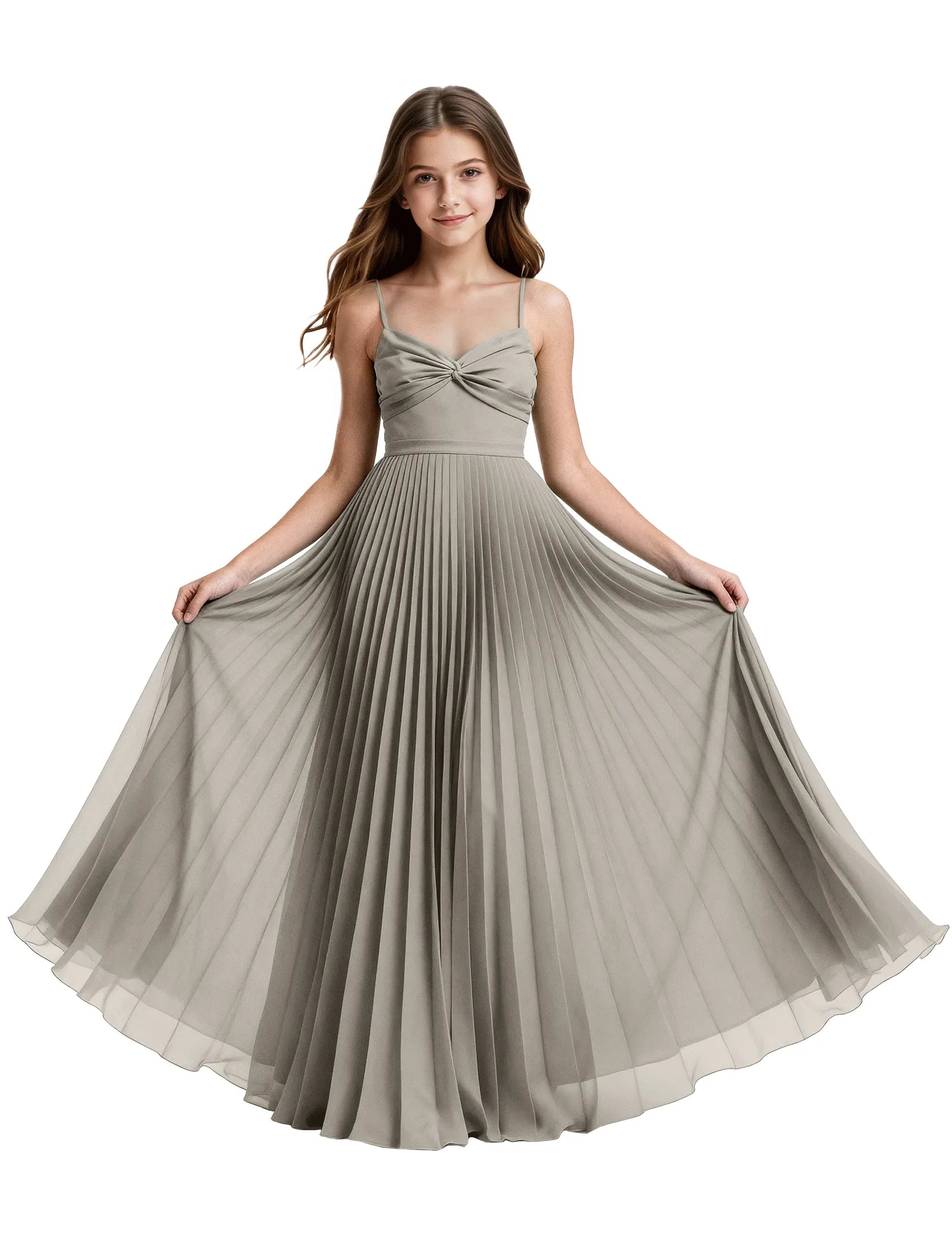 Junior Bridesmaid Spaghetti Strap Maxi Dress