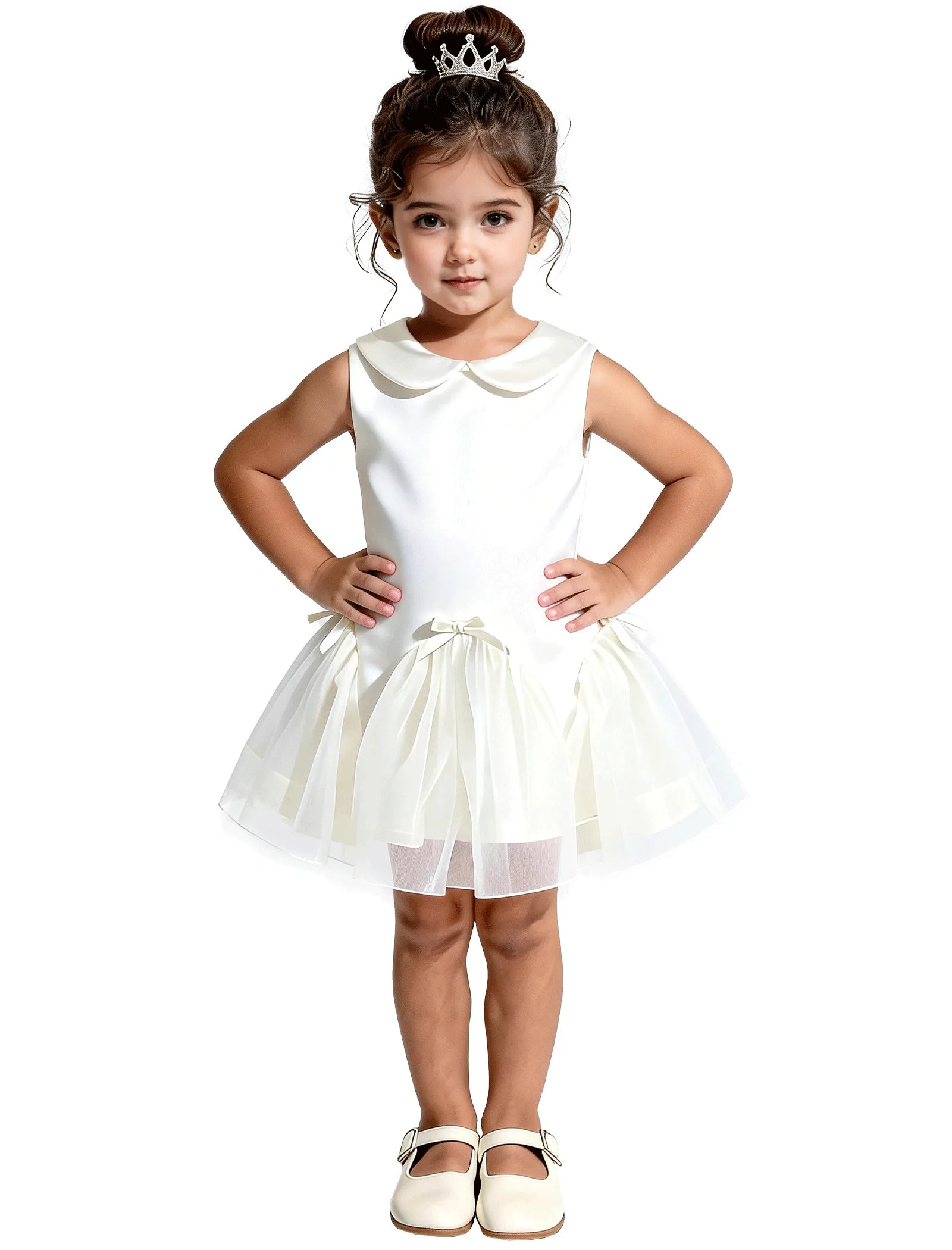 Vestido de princesa sin mangas de encaje