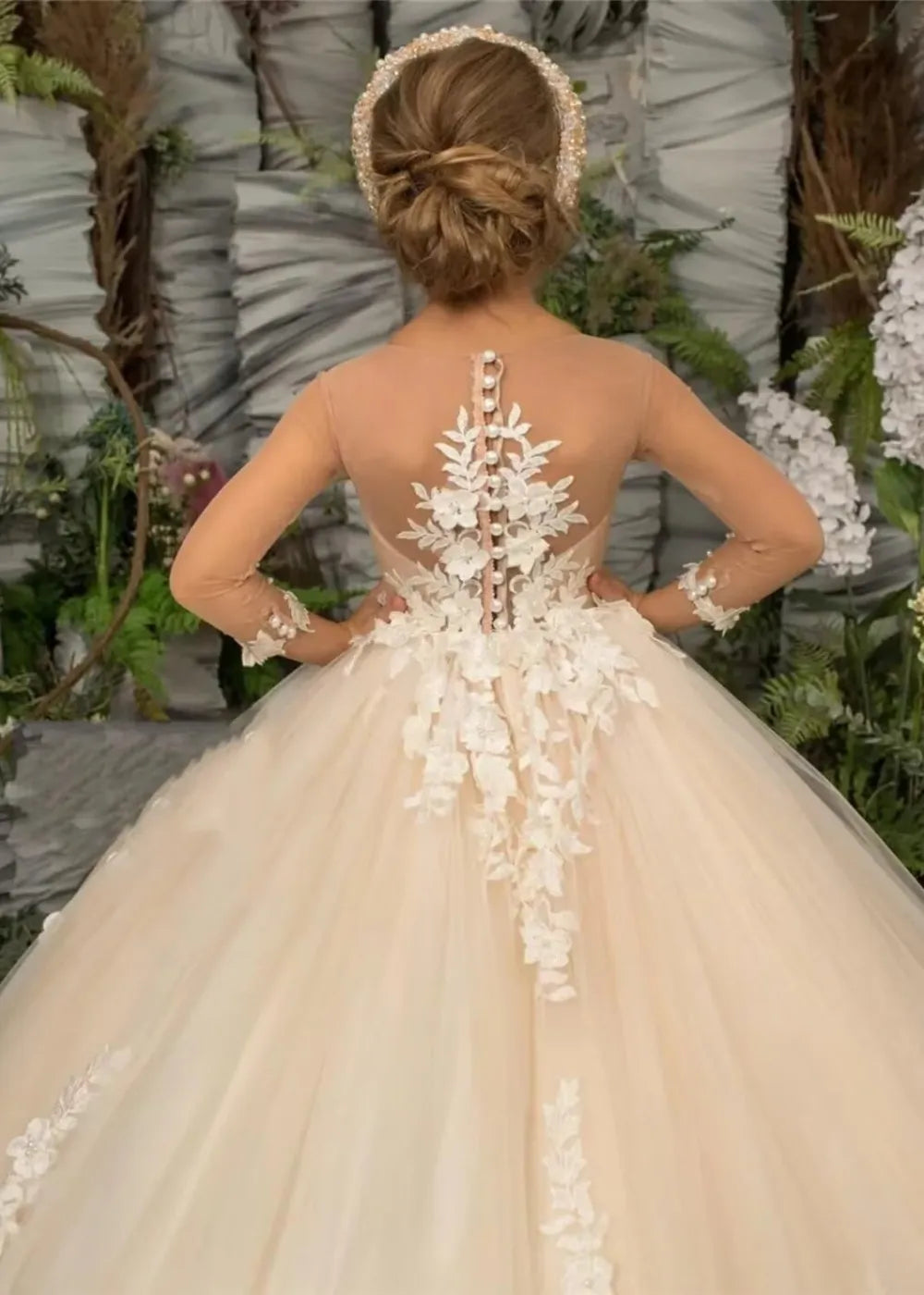 Couture Lace Tulle Flower Girl Dress for Weddings