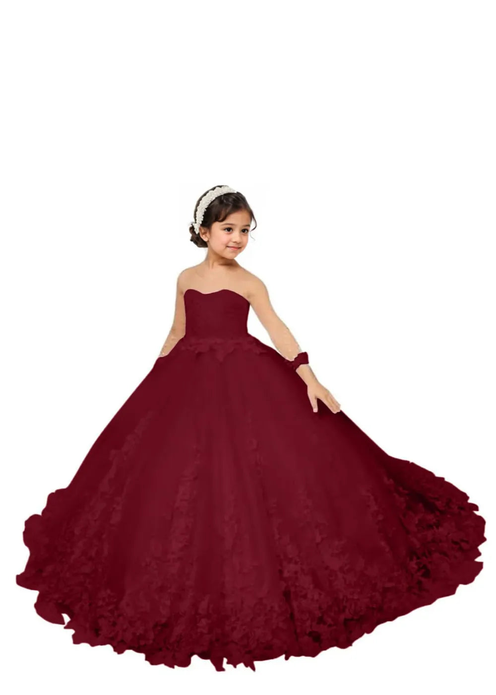 Couture Lace Tulle Flower Girl Dress for Weddings