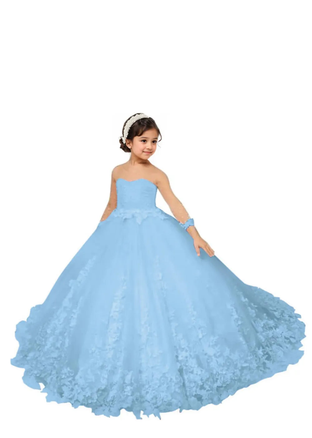 Couture Lace Tulle Flower Girl Dress for Weddings