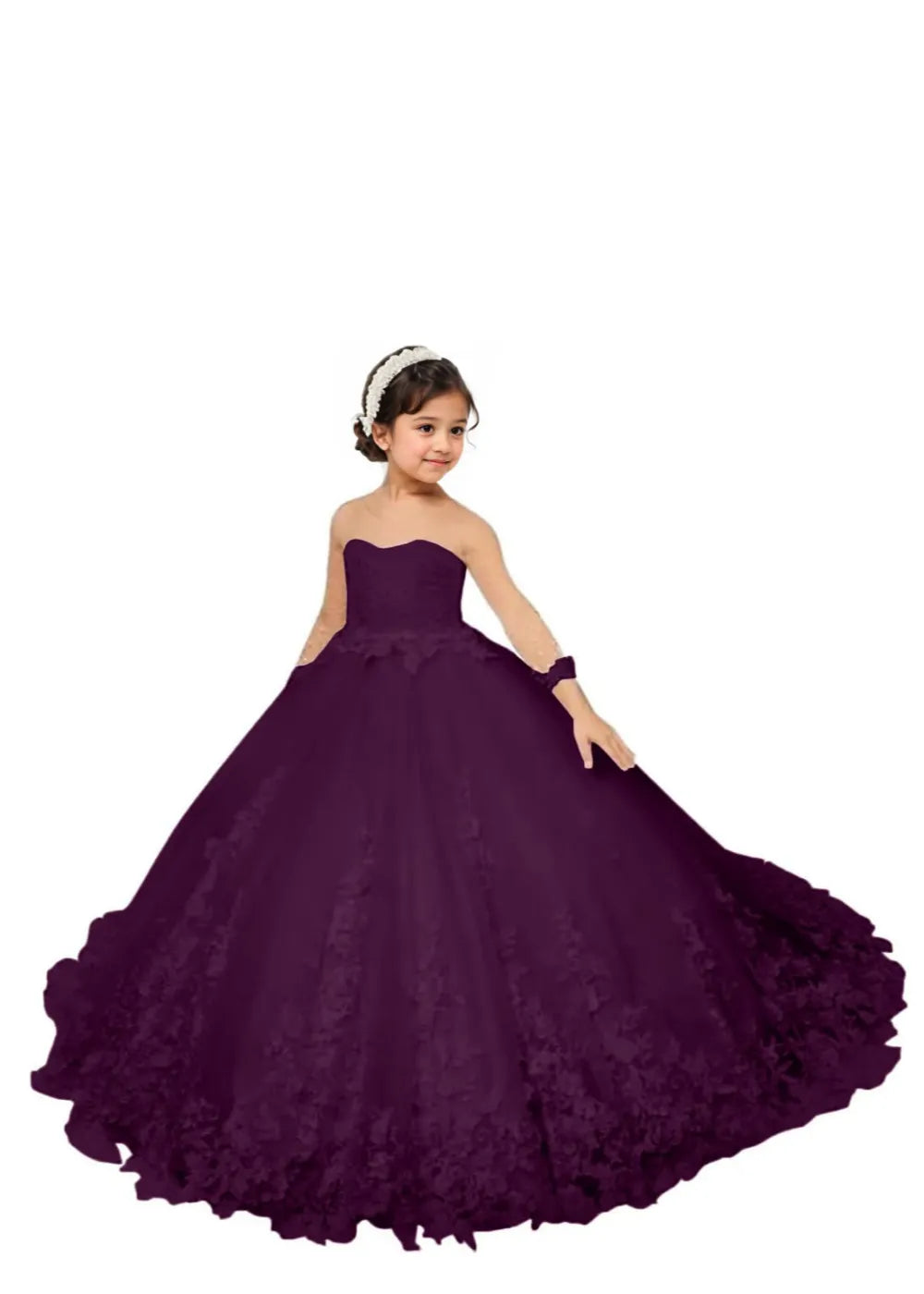 Couture Lace Tulle Flower Girl Dress for Weddings