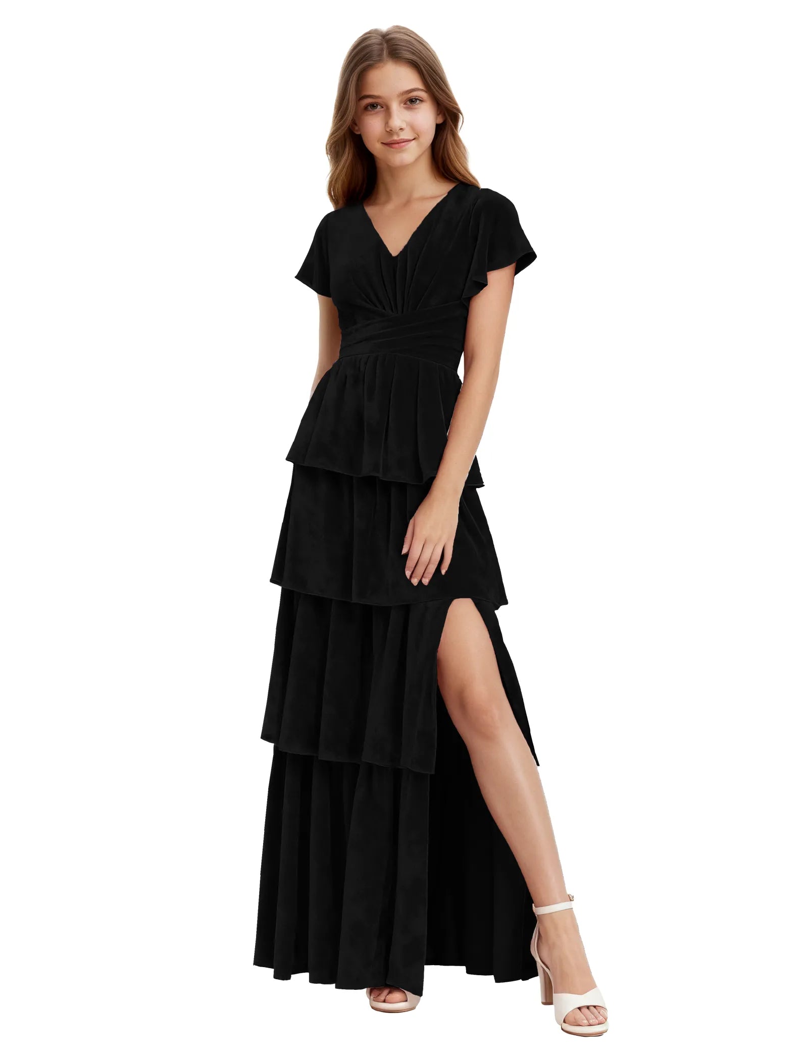 Elegant Velvet Special Occasion Dress