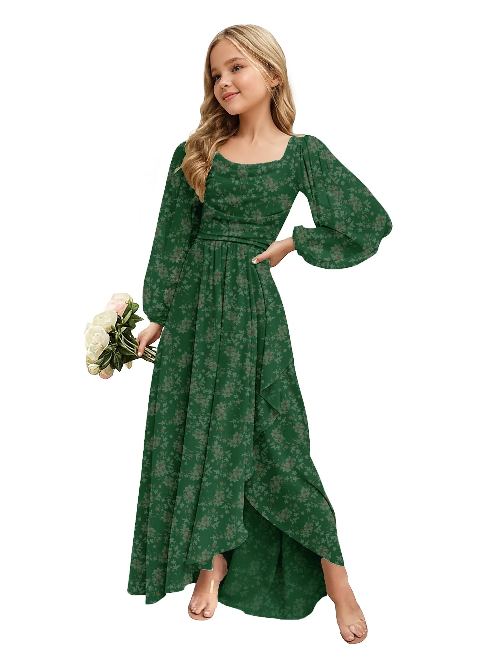 Garden Song Long Sleeve Floral Dress for Girls