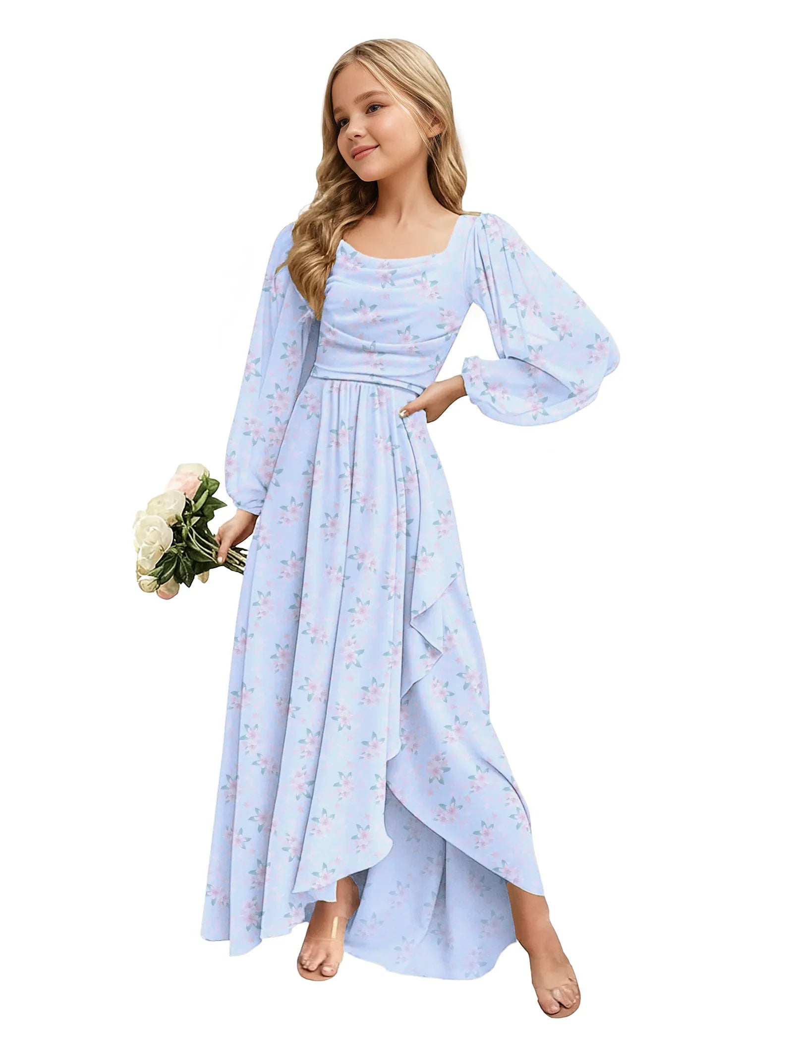 Garden Song Long Sleeve Floral Dress for Girls