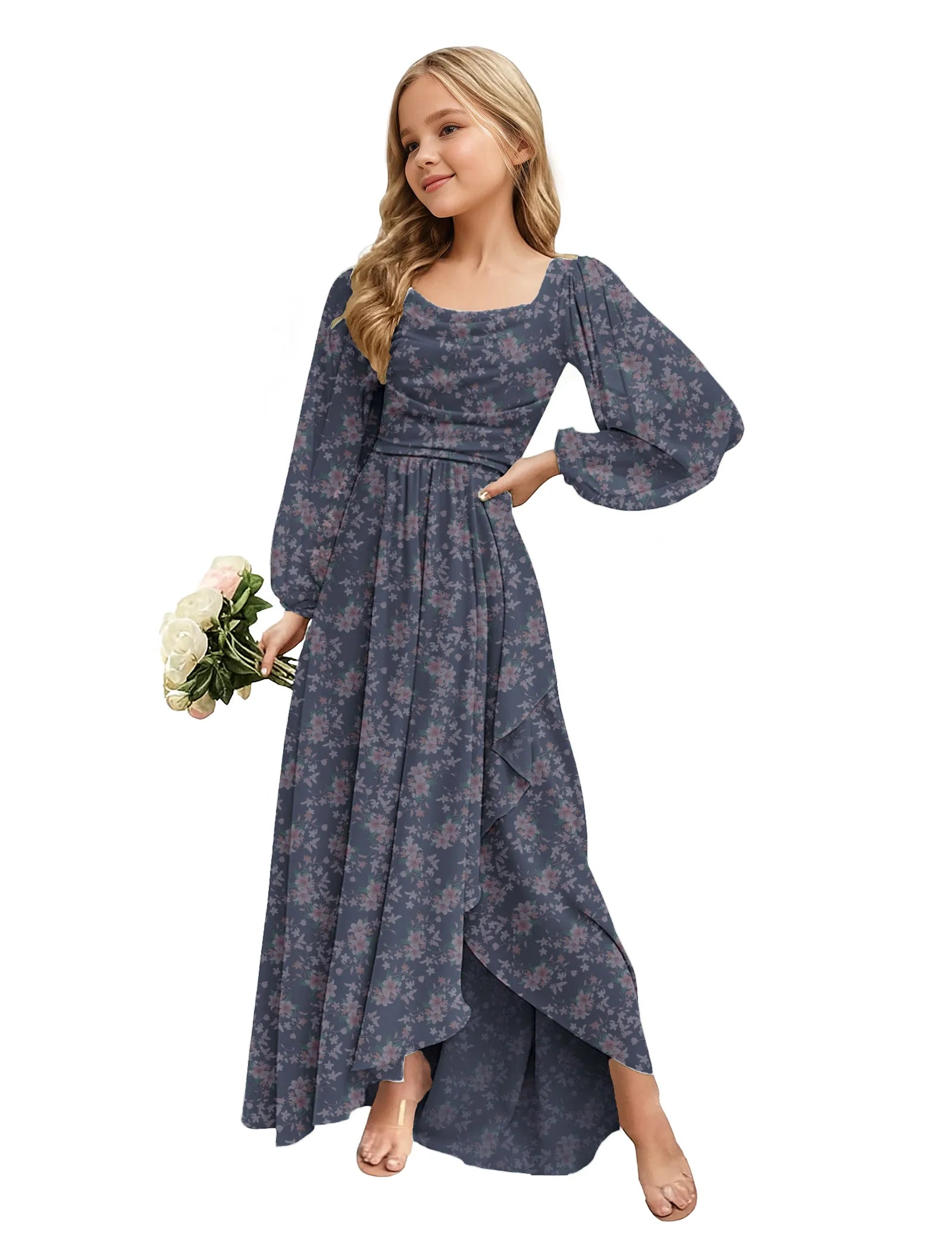 Garden Song Long Sleeve Floral Dress for Girls
