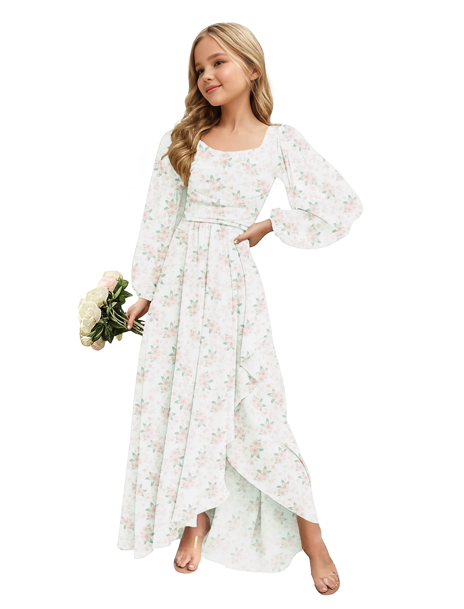 Garden Song Long Sleeve Floral Dress for Girls