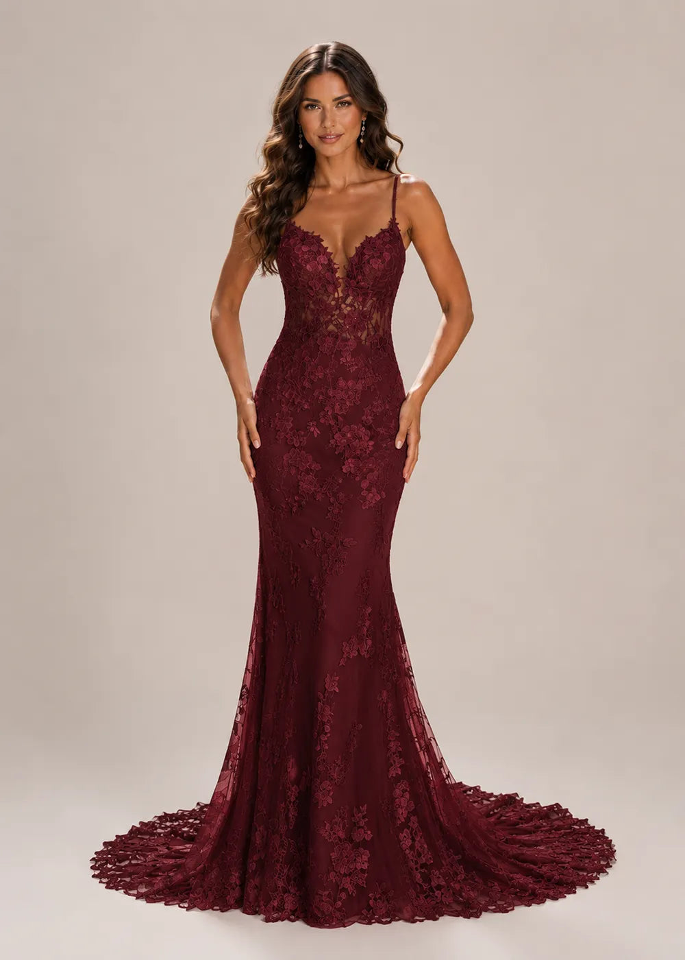 Romantic Lace Mermaid Bridal Gown