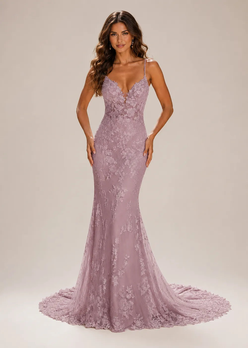 Romantic Lace Mermaid Bridal Gown