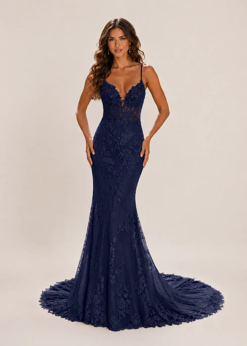 Romantic Lace Mermaid Bridal Gown