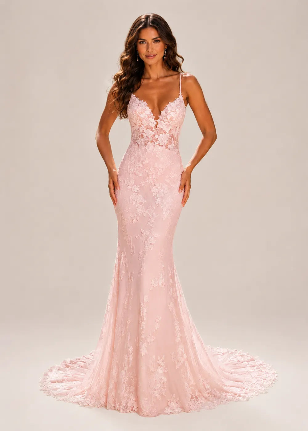 Romantic Lace Mermaid Bridal Gown