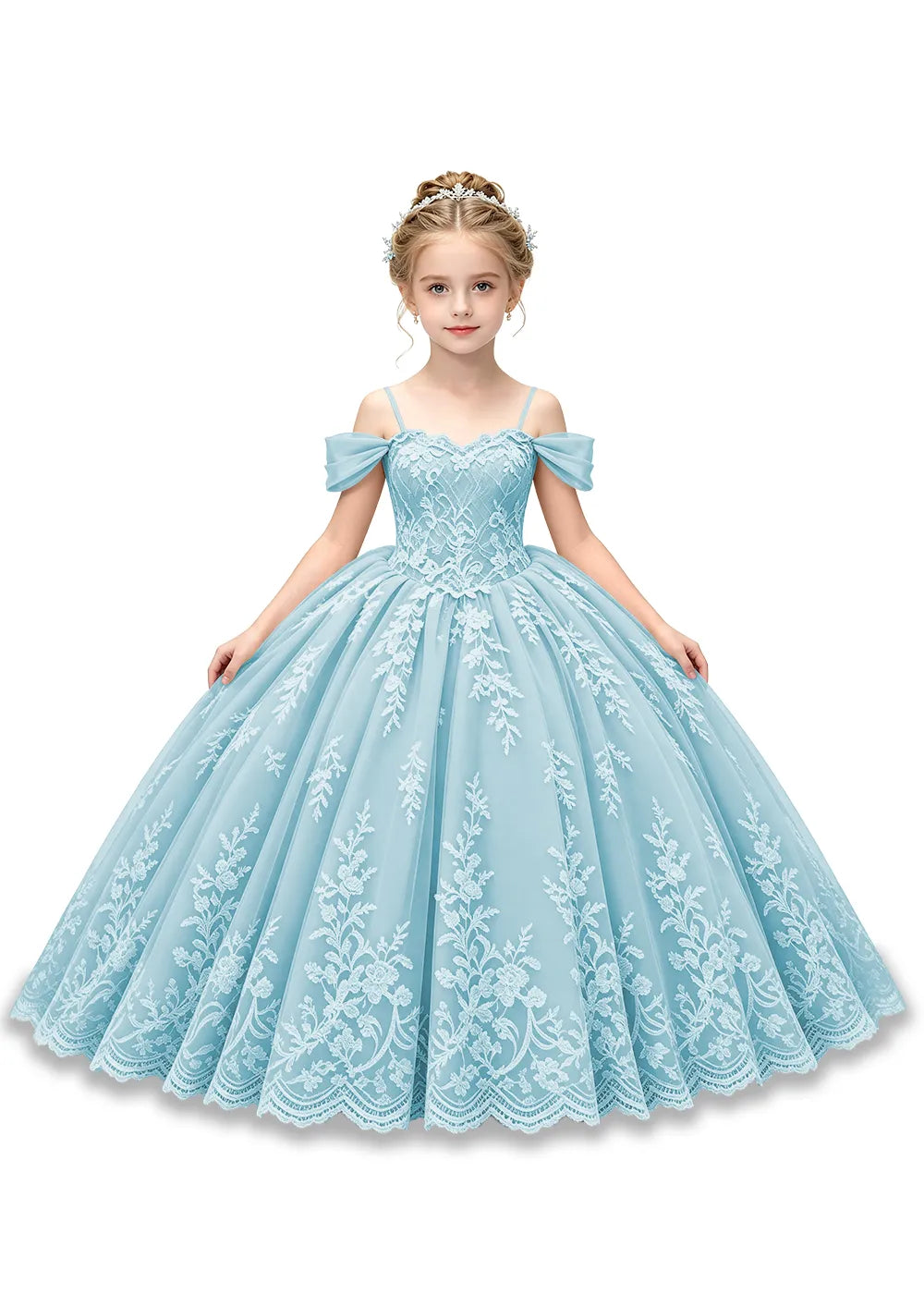 Fairytale Lace Princess Ball Gown for Girls